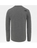 THE NORTH FACE L/S SIMPLE DOME TEE GREY HEATHER