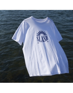 SLASH TEE FRONT BLUE