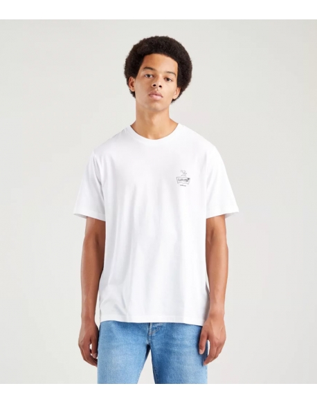 LEVI'S SS RELAXED FIT TEE PALM WHITE - Slash Store